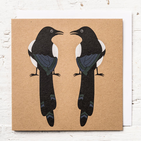 Mr & Mrs Magpie Greeting Card